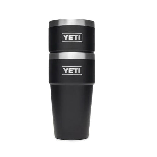 YETI Rambler Series 21071300241 Stackable Pint Tumbler, 16 oz Capacity, Stainless Steel, Black, Insulated