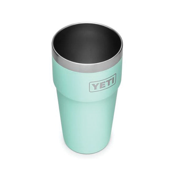 YETI Rambler Series 21071300240 Stackable Pint Tumbler, 16 oz Capacity, Stainless Steel, Seafoam, Insulated