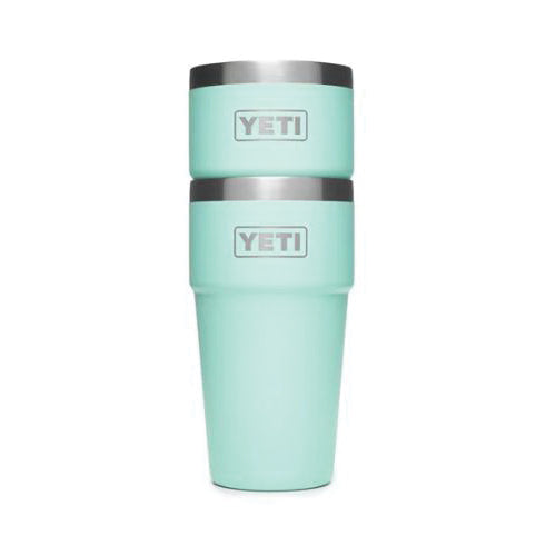 YETI Rambler Series 21071300240 Stackable Pint Tumbler, 16 oz Capacity, Stainless Steel, Seafoam, Insulated