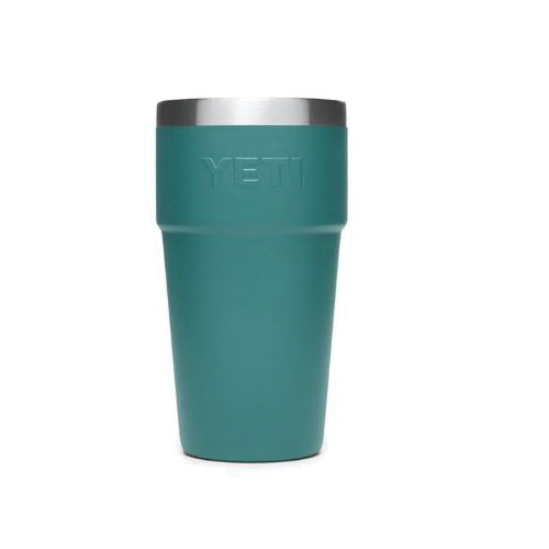 YETI Rambler Series 21071300253 Stackable Pint Tumbler, 16 oz Capacity, Stainless Steel, River Green, Insulated