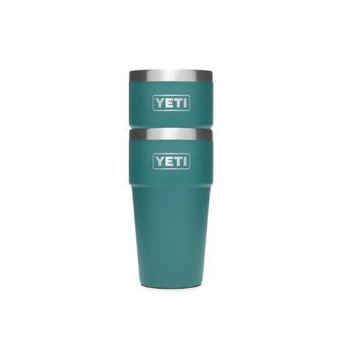 YETI Rambler Series 21071300253 Stackable Pint Tumbler, 16 oz Capacity, Stainless Steel, River Green, Insulated