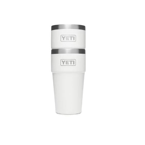 YETI Rambler Series 21071300245 Stackable Pint Tumbler, 16 oz Capacity, Stainless Steel, White, Insulated