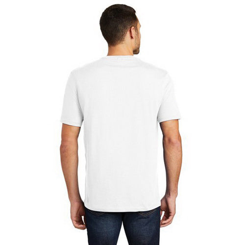 DISTRICT Perfect Weight Series DT104W2XL T-Shirt, 2XL, Cotton, Bright White, Rib-Knit Collar, Short Sleeve