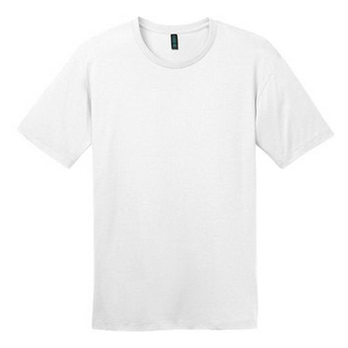 DISTRICT Perfect Weight Series DT104W2XL T-Shirt, 2XL, Cotton, Bright White, Rib-Knit Collar, Short Sleeve