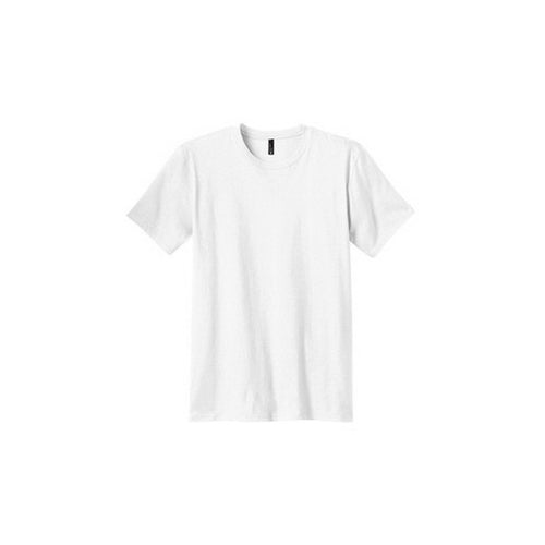 DISTRICT The Concert Tee Series DT5000W2M T-Shirt, M, Cotton, White, Rib-Knit Collar, Short Sleeve