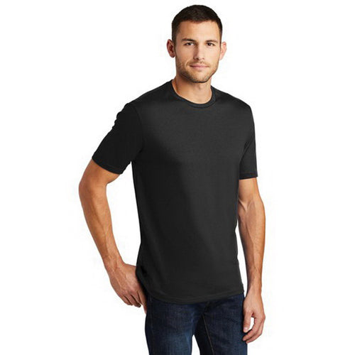 DISTRICT Perfect Weight Series DT104B1M T-Shirt, M, Cotton, Jet Black, Rib-Knit Collar, Short Sleeve