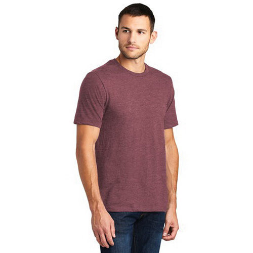 DISTRICT Very Important Tee Series DT6000M2M T-Shirt, M, Cotton, Maroon, Rib-Knit Collar, Short Sleeve