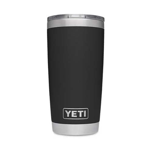 YETI Rambler 21070060046 Mug, Vacuum-Insulated, 20 oz Capacity, MagSlider Lid, Stainless Steel, Black, Insulated