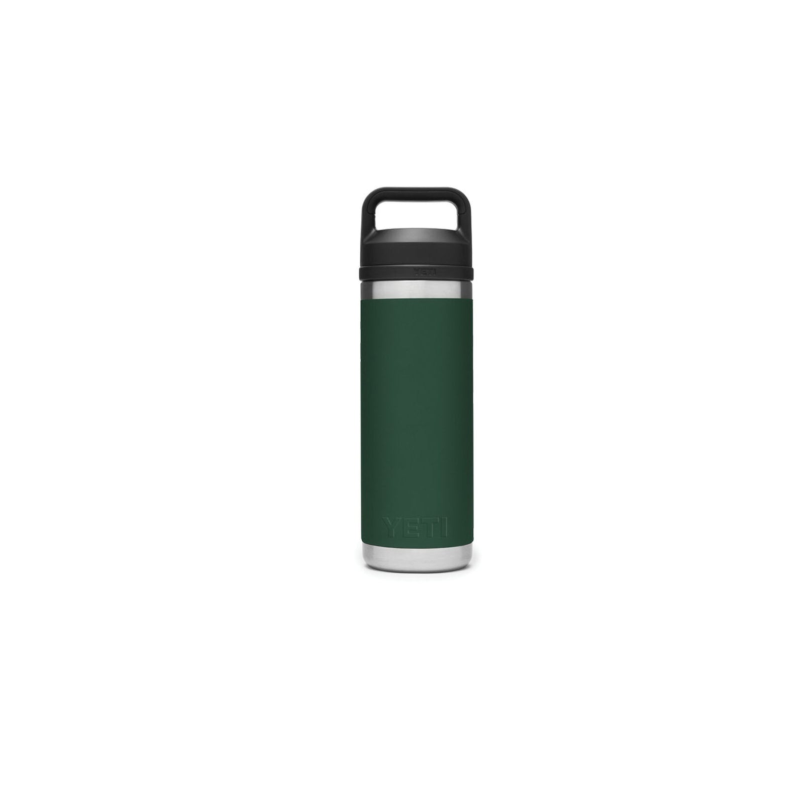 YETI Rambler 21071060033 Vacuum Insulated Bottle with Chug Cap, 18 oz Capacity, Stainless Steel, Northwoods Green