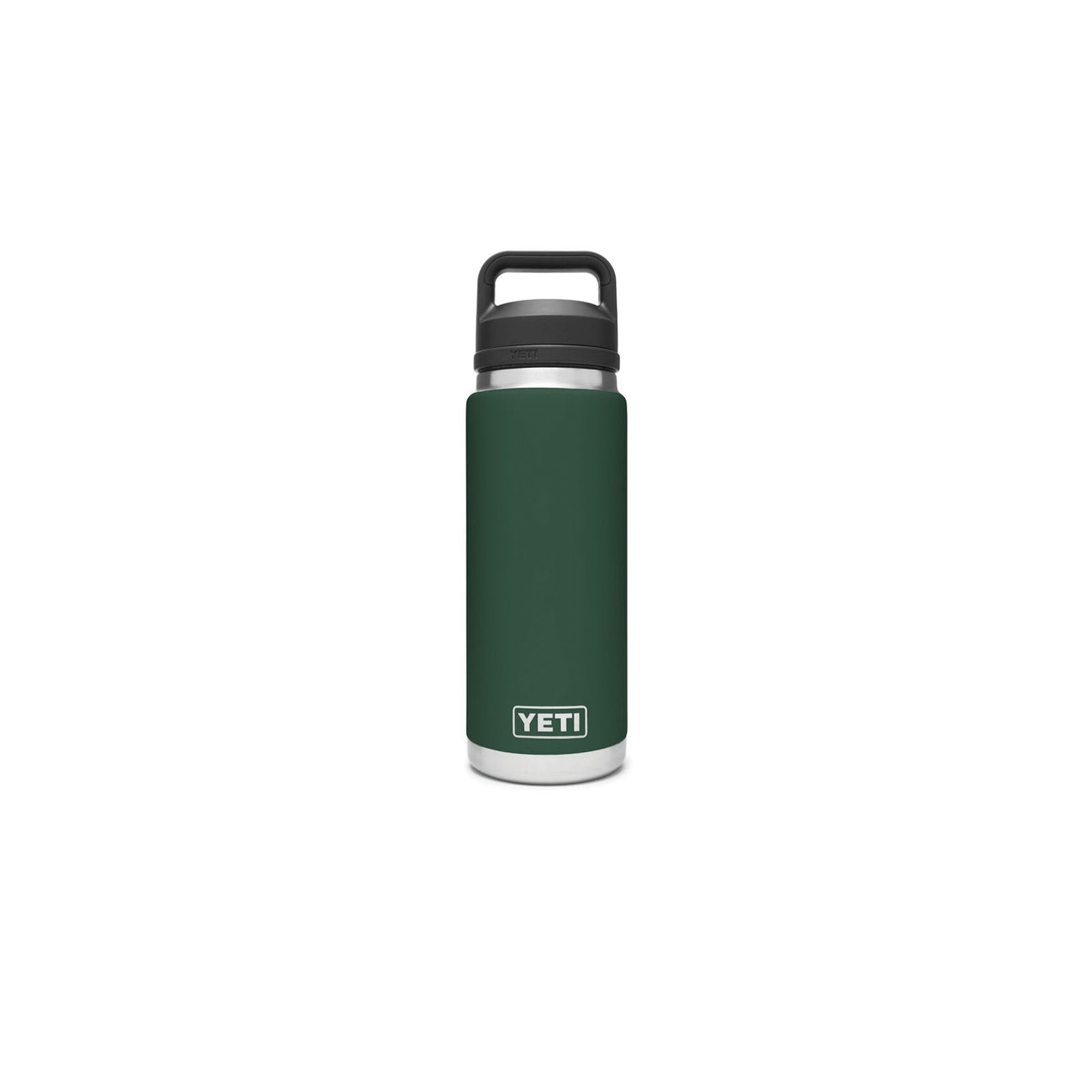 YETI Rambler 21071200033 Vacuum Insulated Bottle with Chug Cap, 26 oz Capacity, Stainless Steel, Northwoods Green
