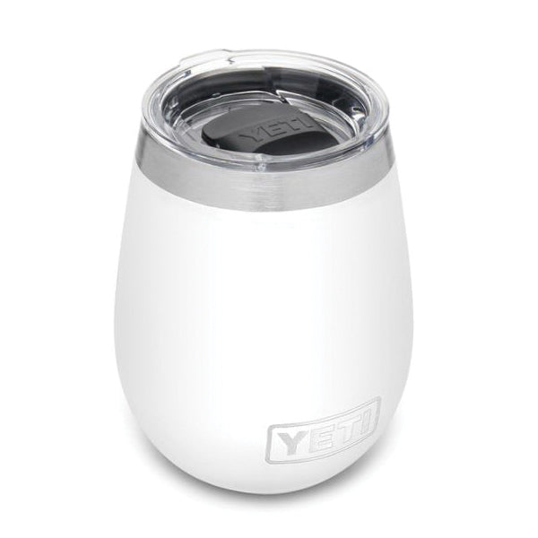 YETI Rambler Series 21071500586 Wine Tumbler, 10 oz Capacity, MagSlider Lid, Stainless Steel, White, Insulated
