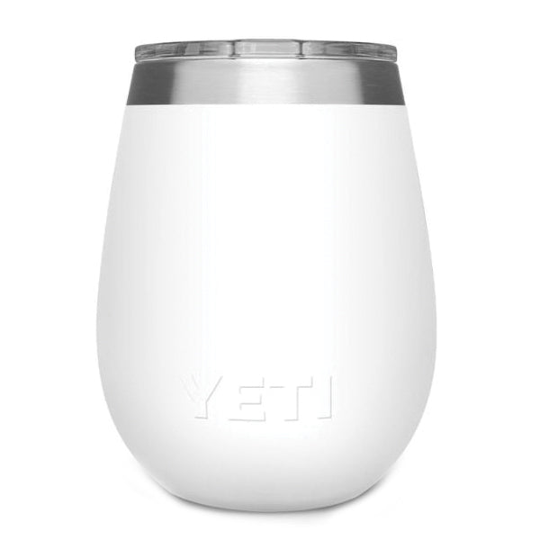 YETI Rambler Series 21071500586 Wine Tumbler, 10 oz Capacity, MagSlider Lid, Stainless Steel, White, Insulated