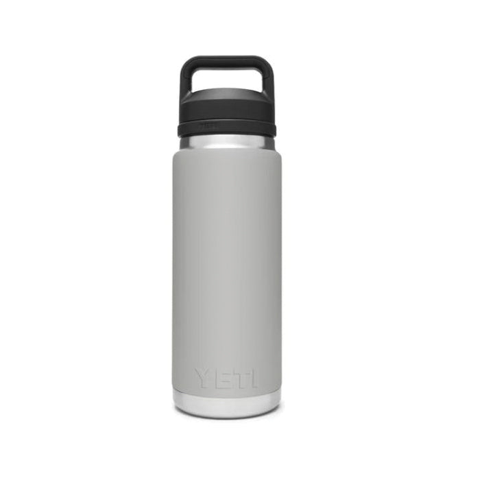 YETI Rambler 21071500468 Vacuum Insulated Bottle with Chug Cap, 26 oz Capacity, Stainless Steel, Granite Gray