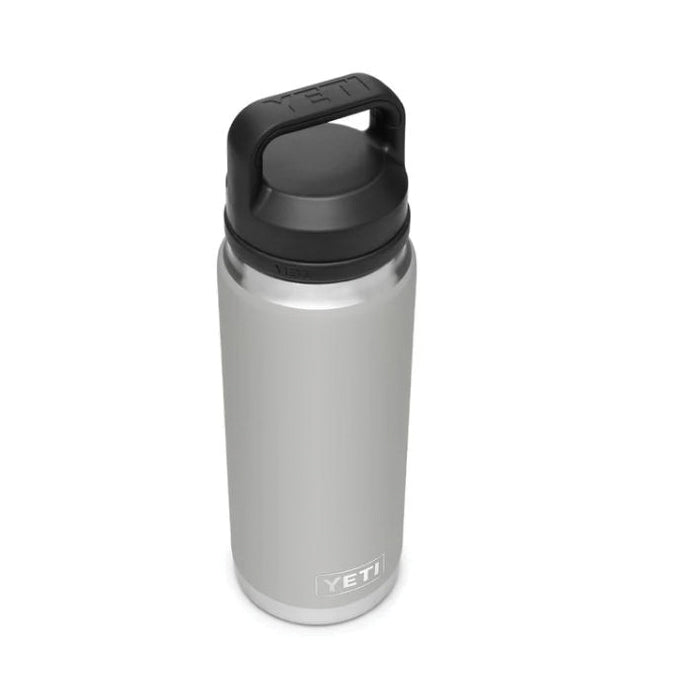 YETI Rambler 21071500468 Vacuum Insulated Bottle with Chug Cap, 26 oz Capacity, Stainless Steel, Granite Gray