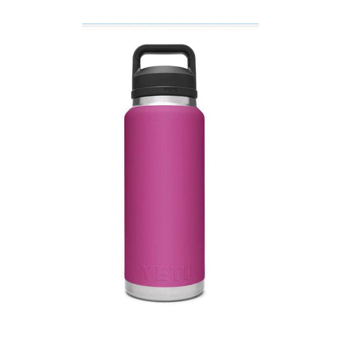 YETI Rambler 21071070030 Vacuum Insulated Bottle with Chug Cap, 36 oz Capacity, Stainless Steel, Prickly Pear Pink