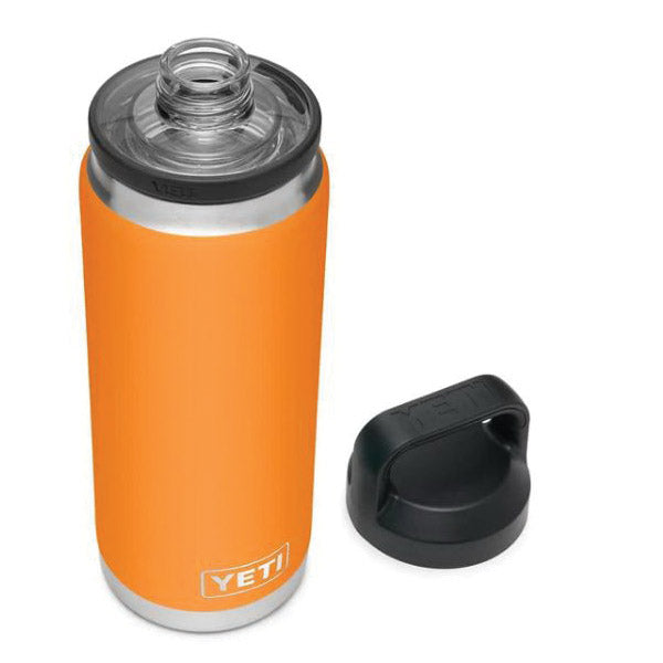 YETI Rambler 21071200041 Vacuum InsulatedBottle with Chug Cap, 26 oz Capacity, Stainless Steel, King Crab Orange