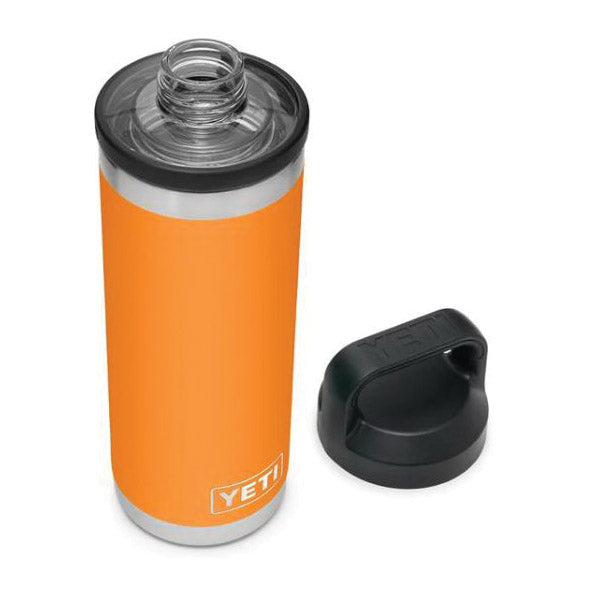 YETI Rambler 21071500484 Vacuum Insulated Bottle with Chug Cap, 18 oz Capacity, Stainless Steel, King Crab Orange