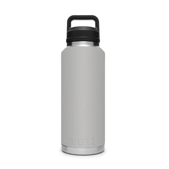 YETI Rambler 21071500515 Vacuum Insulated Bottle with Chug Cap, 46 oz Capacity, Stainless Steel, Granite Gray