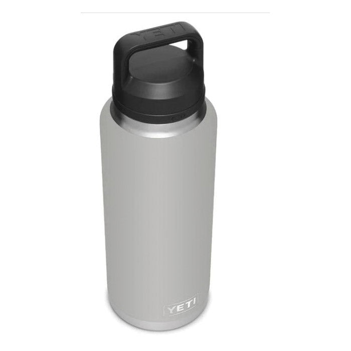 YETI Rambler 21071500515 Vacuum Insulated Bottle with Chug Cap, 46 oz Capacity, Stainless Steel, Granite Gray