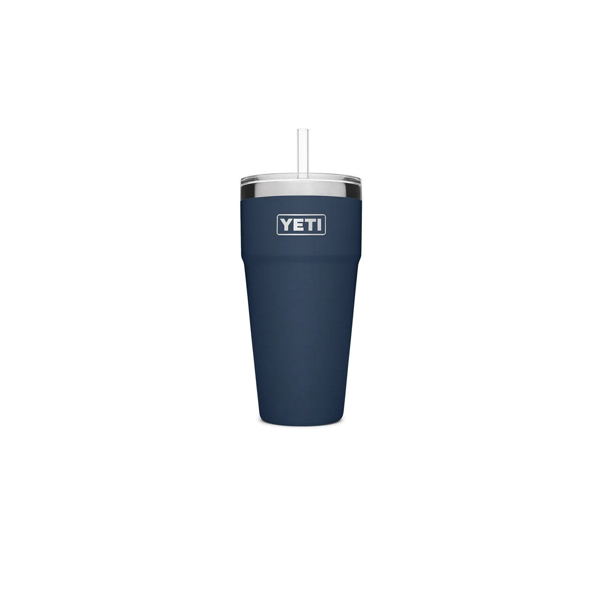 YETI Rambler 21071500645 Stackable Cup, 26 oz, Vacuum Insulated, Stainless Steel with Straw Lid, Navy