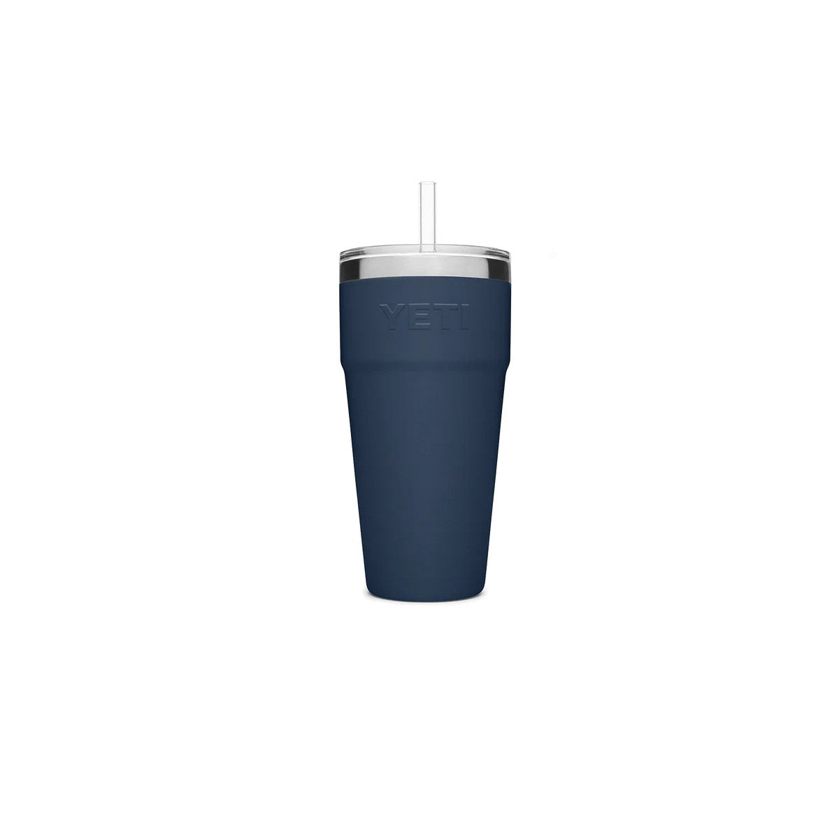 YETI Rambler 21071500645 Stackable Cup, 26 oz, Vacuum Insulated, Stainless Steel with Straw Lid, Navy