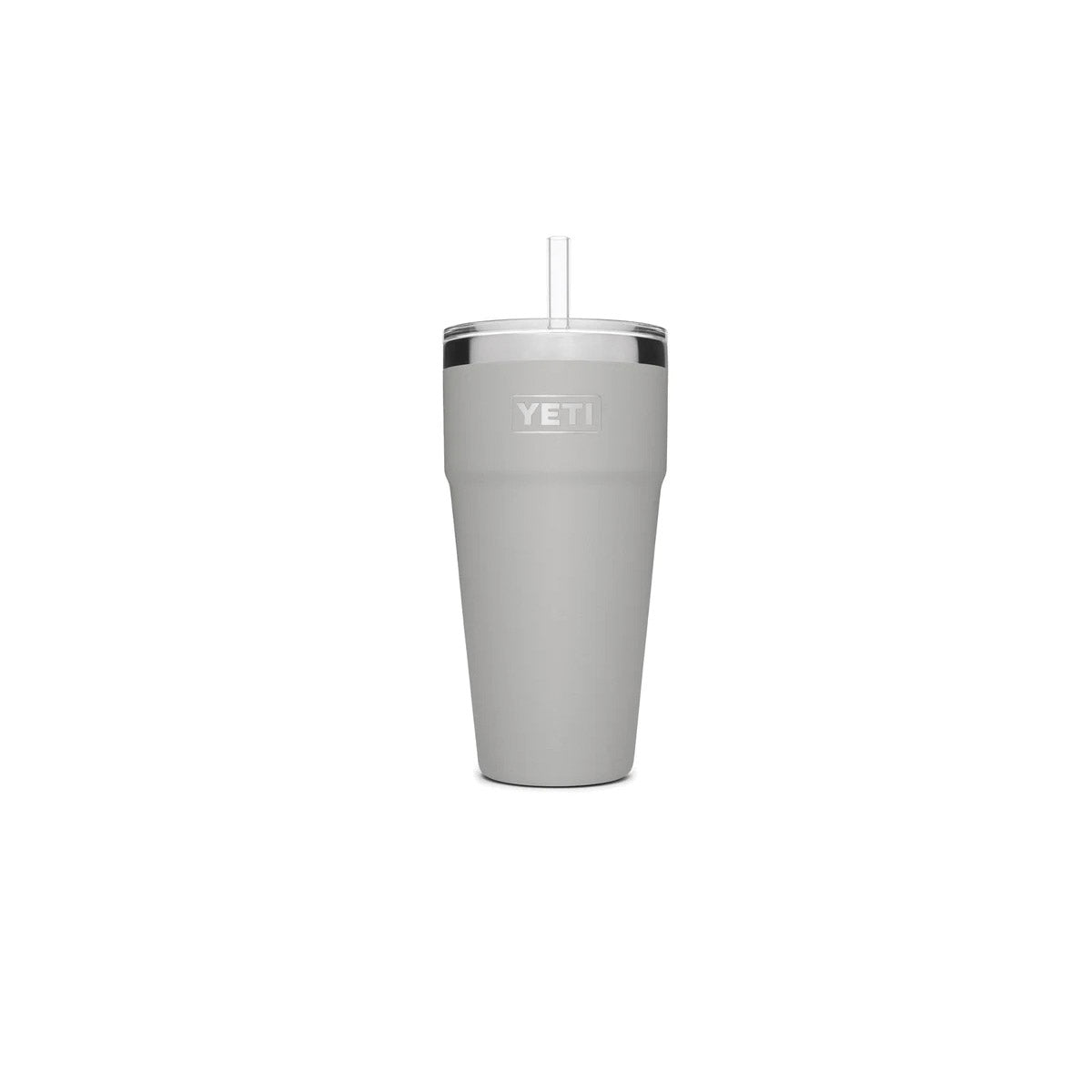 YETI Rambler 21071500649 Stackable Cup, 26 oz, Vacuum Insulated, Stainless Steel with Straw Lid, Granite Gray