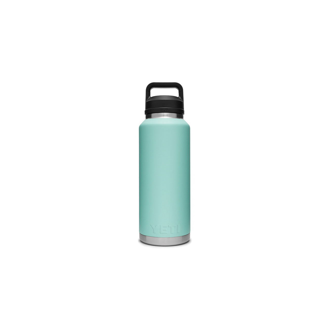 YETI Rambler 21071210001 Vacuum Insulated Bottle with Chug Cap, 46 oz Capacity, Stainless Steel, Seafoam