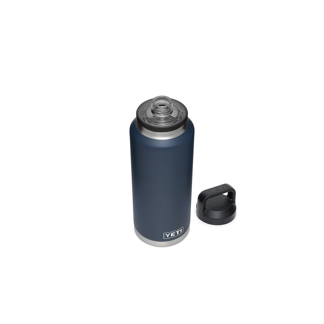 YETI Rambler 21071210004 Vacuum Insulated Bottle with Chug Cap, 46 oz Capacity, Stainless Steel, Navy