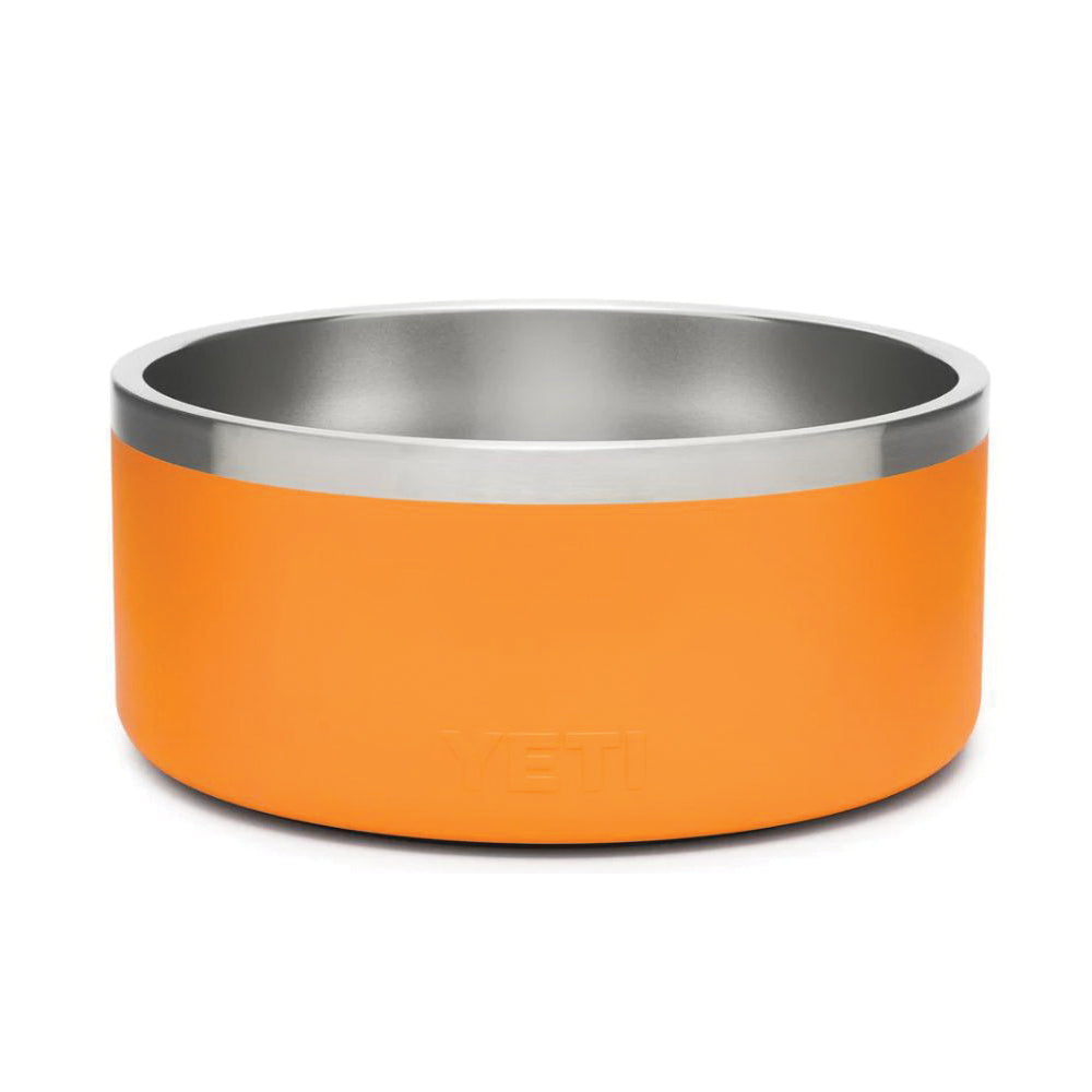 YETI Boomer 21071500500 Dog Bowl, 8 in Dia, 8 Cup Volume, Stainless Steel, KC ORANGE