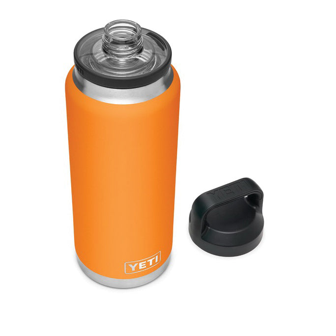 YETI Rambler 21071070042 Vacuum Insulated Bottle with Chug Cap, 36 oz Capacity, Stainless Steel, King Crab Orange