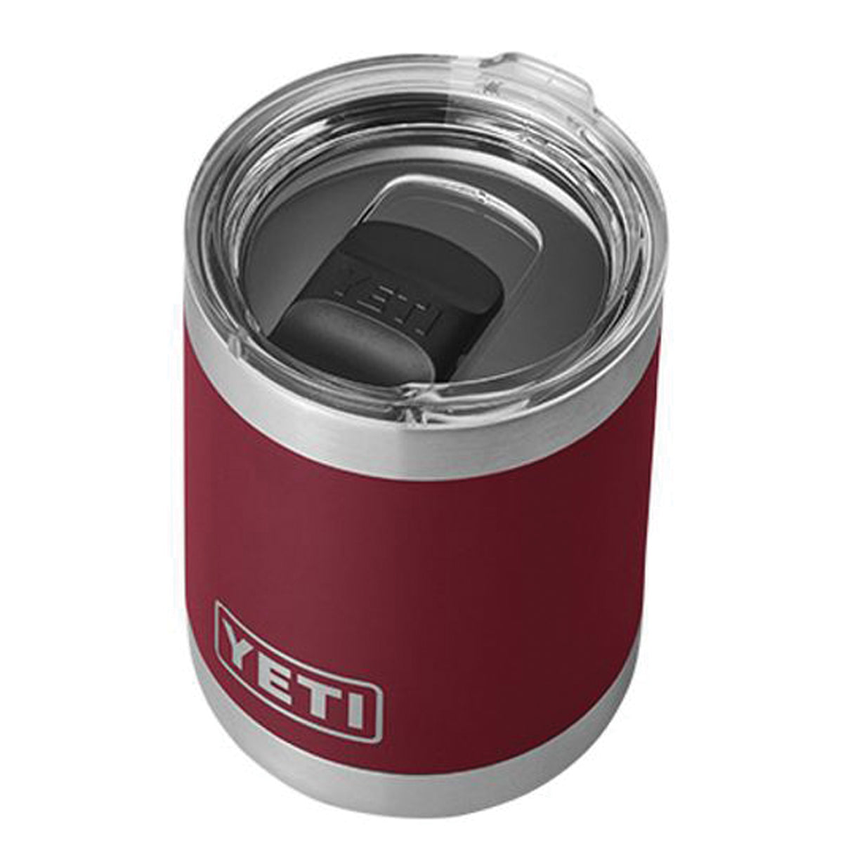 YETI Rambler Series 21071500658 Lowball, 10 oz Capacity, Magslider Lid, 18/8 Stainless Steel, Harvest Red