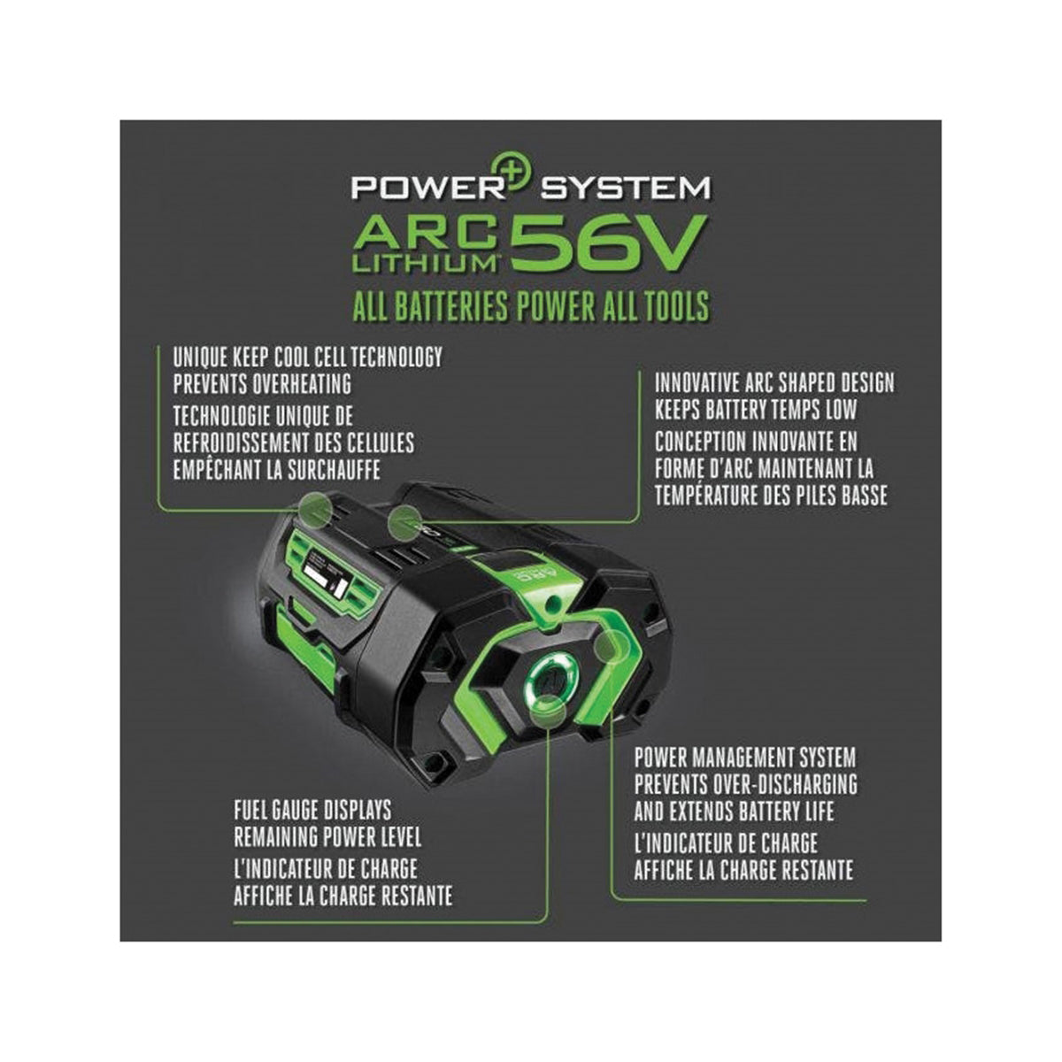 EGO BA2800T-2 Battery, 5 Ah, Lithium-Ion