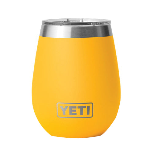 YETI RAMBLER Series 21071501043 Wine Tumbler, 10 oz Capacity, Magslider Lid, 18/8 Stainless Steel, Alpine Yellow