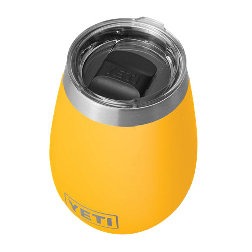 YETI RAMBLER Series 21071501043 Wine Tumbler, 10 oz Capacity, Magslider Lid, 18/8 Stainless Steel, Alpine Yellow