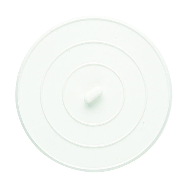 Plumb Pak PP820-14 Sink Stopper, Flat Suction, Rubber, White, Polished Chrome, For: Sink, Shower or Tub