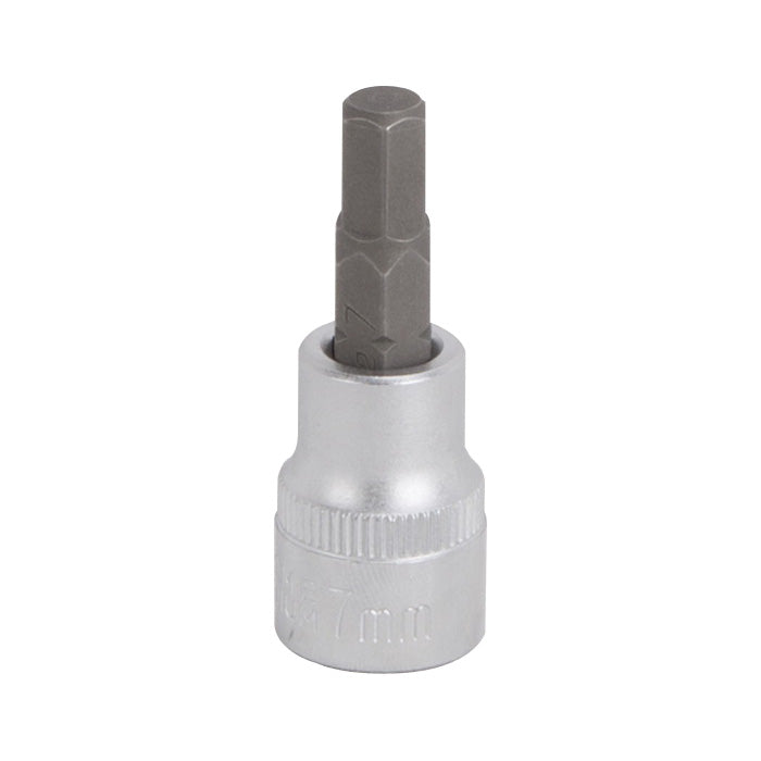 Vulcan Hex Bit Socket, Chrome, 7 mm, 3/8 in Drive, 1-7/8 in OAL