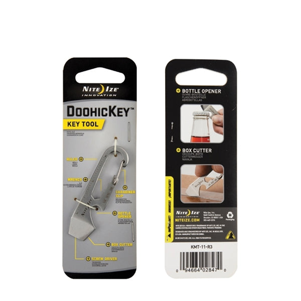 Nite Ize KMT-11-R3 Key Tool, 2.6 in Ring, Stainless Steel Case