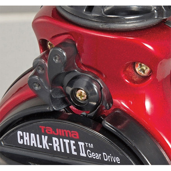 Tajima Chalk-Rite II Series CR201RPR Chalk Snap Line, 100 ft L Line, Red Line, 3:1 Gear Ratio