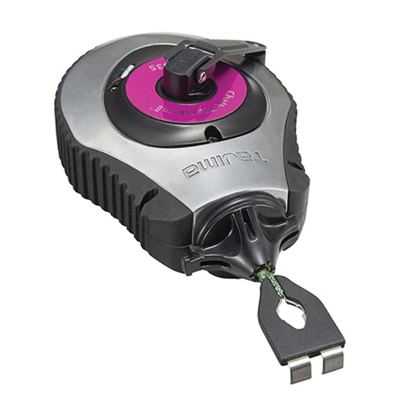 Tajima Chalk-Rite Dura II Series CR503S Chalk Box, 100 ft L Line, Purple/Silver Line, 5:1 Gear Ratio