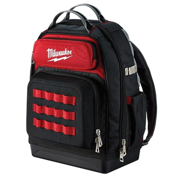 Milwaukee 48-22-8201 Ultimate Jobsite Backpack, 18 in W, 9.44 in D, 20.4 in H, 48-Pocket, Polyester, Red