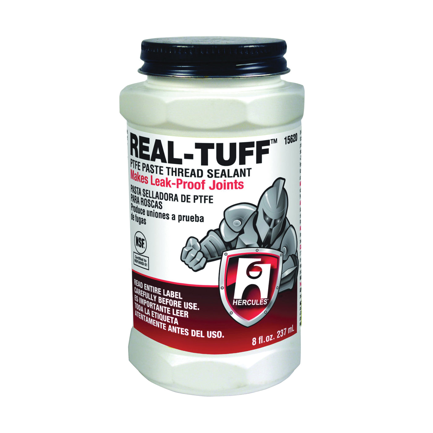 Oatey REAL TUFF 15620 Thread Sealant, 8 oz Can, Paste, White