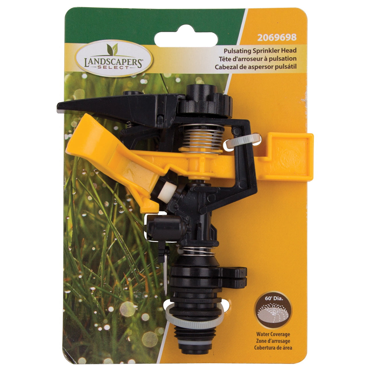 Landscapers Select DY601 Sprinkler, Male, Round, Plastic