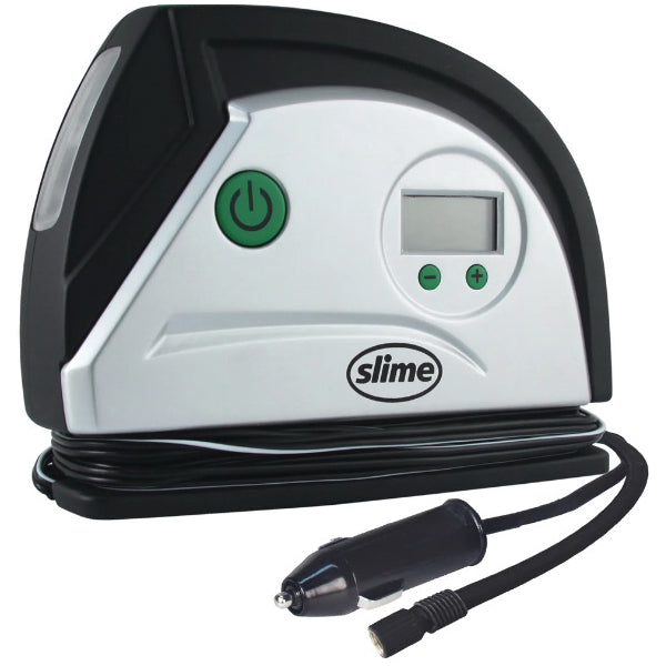 Slime 40051 Digital Tire Inflator, 12 V, 0 to 99 psi Pressure, Plastic