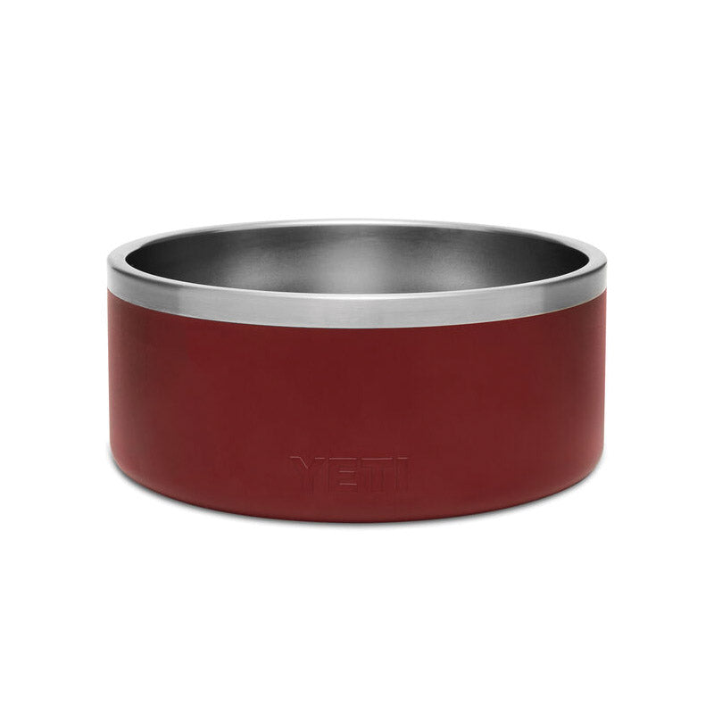 YETI Boomer 21071500001 Dog Bowl, 8 in Dia, 8 Cup Volume, Stainless Steel, Brick Red