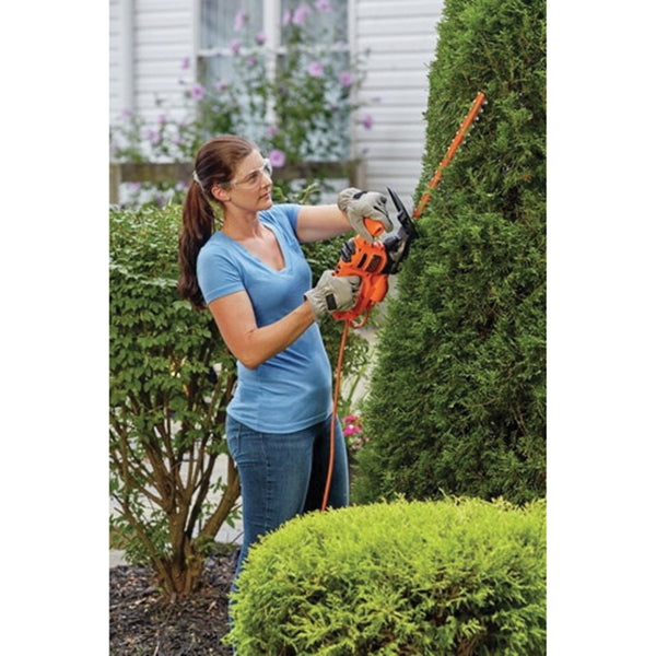 Black+Decker BEHT100 Electric Hedge Trimmer, 3 A, 120 V, 5/8 in Cutting Capacity, 16 in Blade, T-Shaped Handle