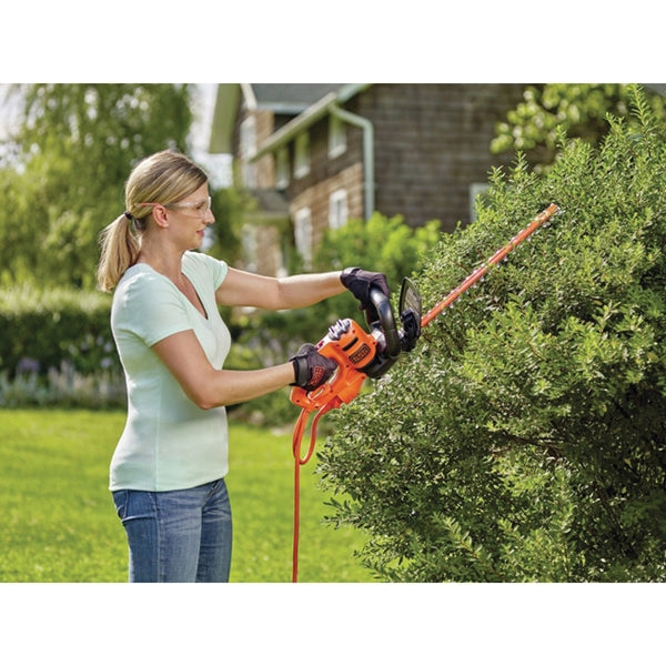 Black+Decker BEHT200 Electric Hedge Trimmer, 3.5 A, 120 V, 5/8 in Cutting Capacity, 18 in Blade, Wrap-Around Handle