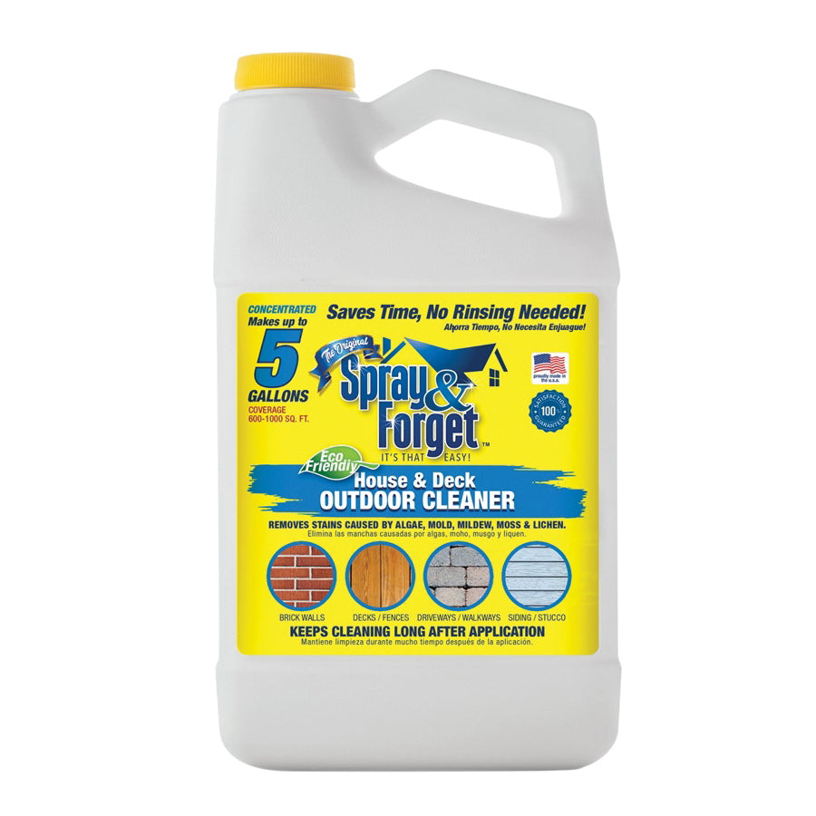 Spray & Forget SFHD64OZ-4 House and Deck Cleaner, 64 oz, Liquid, Citrus, Orange