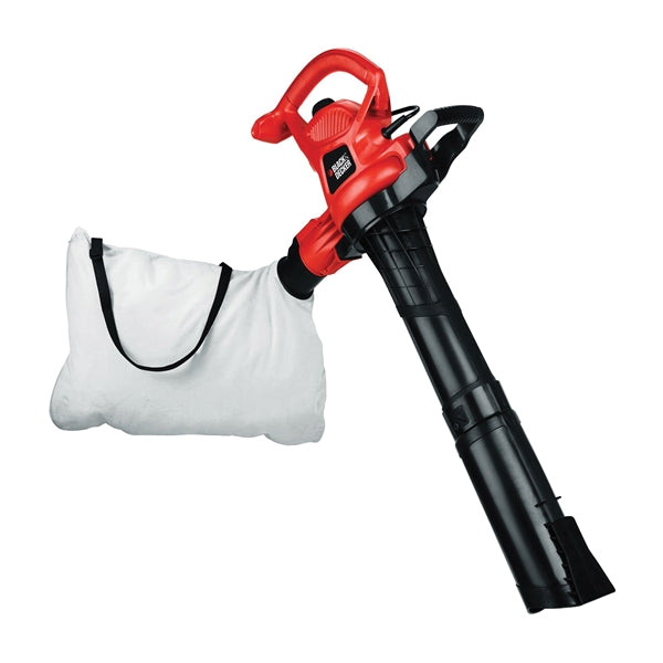 Black+Decker BV3600 Blower/Vacuum/Mulcher, 12 A, 180/230 mph Air, Black