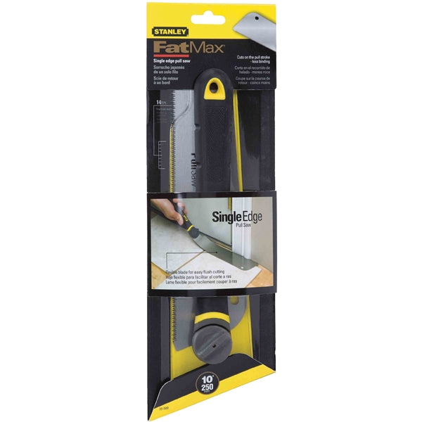 FATMAX 20-500 Single Edge Pull Saw, 9-7/8 in L Blade, 14 TPI, Cushion-Grip, Ergonomic Handle, Plastic/Rubber Handle