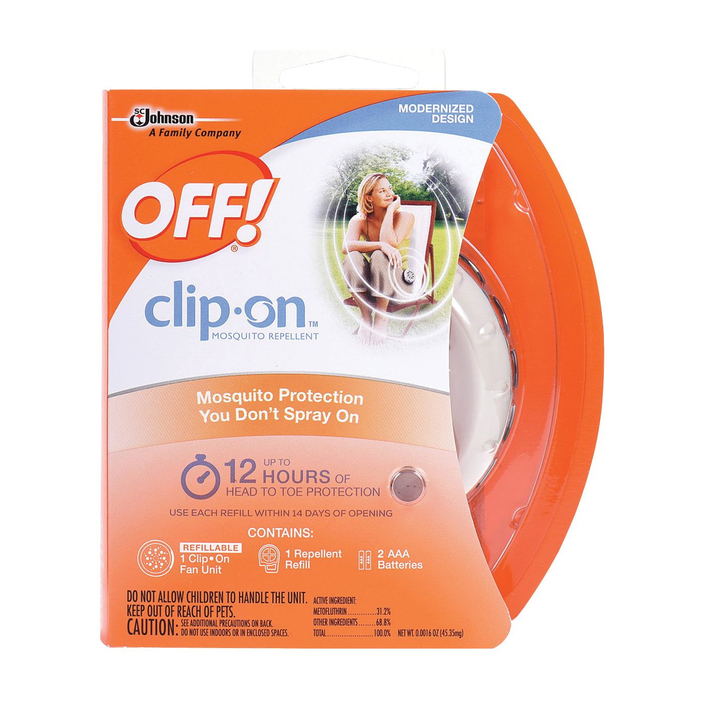 OFF! Clip-On 71703 Mosquito Repellent, 0.016 oz, Liquid, White